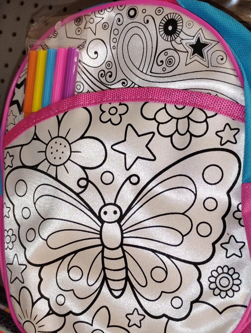 Kids Color-Your-Own Butterfly Backpack - Pink